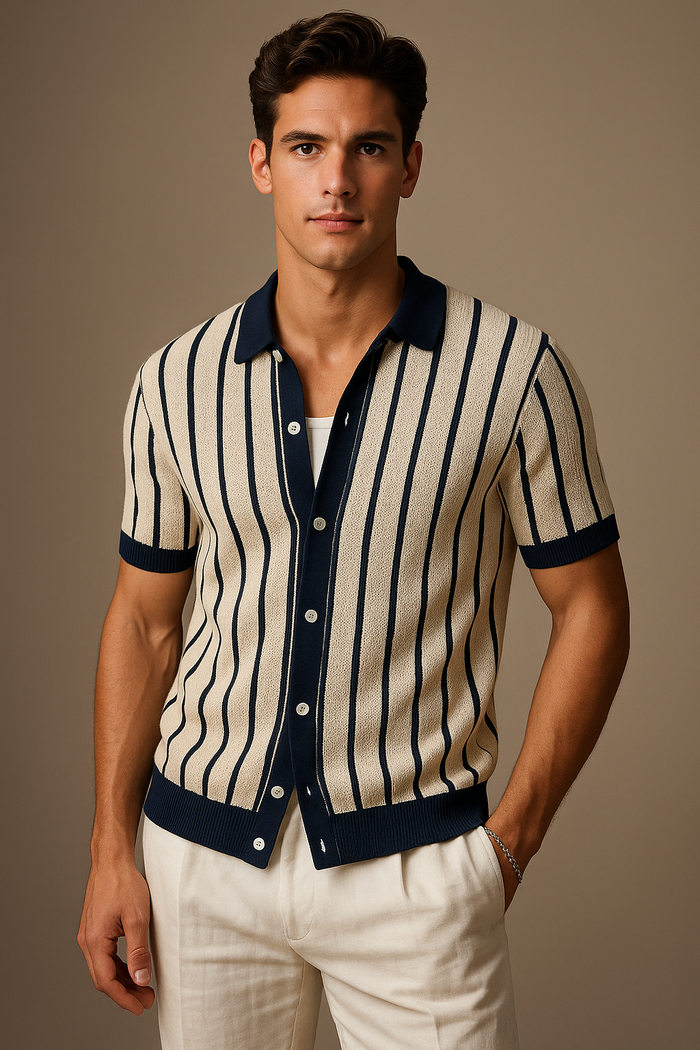 Kyn Loom Patchwork Polo Shirt