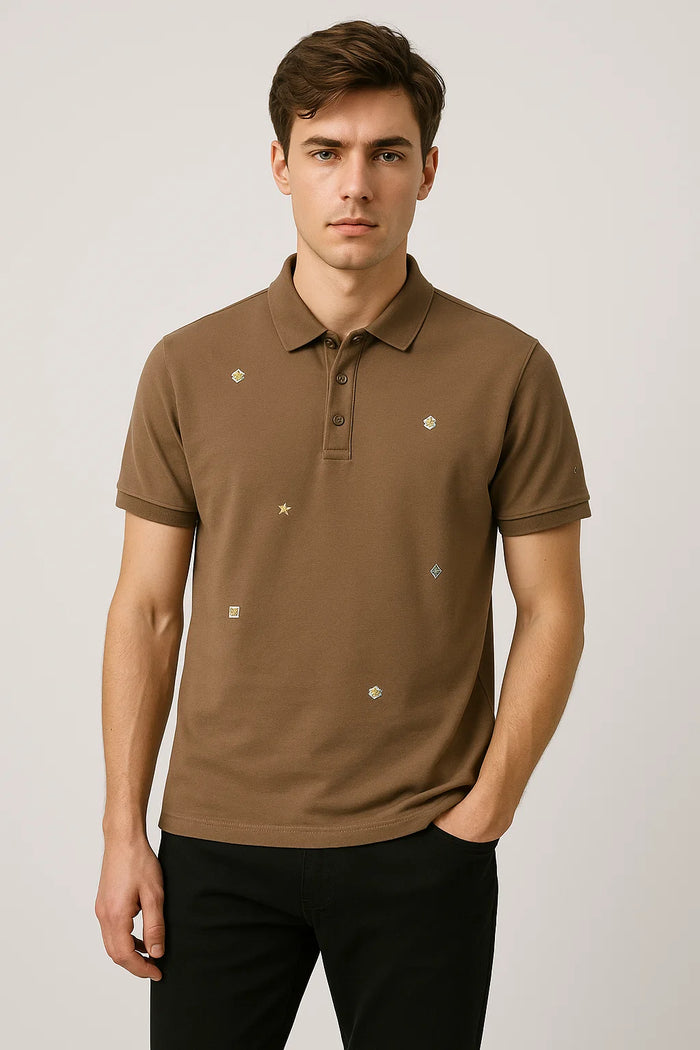 Kyn Loom Collar T Polo Shirt