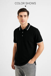 Kyn Loom Contrast Polo Shirt