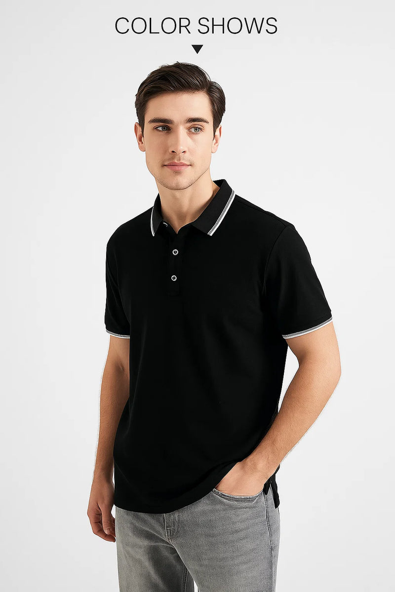 Kyn Loom Contrast Polo Shirt