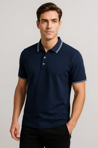 Kyn Loom Contrast Polo Shirt