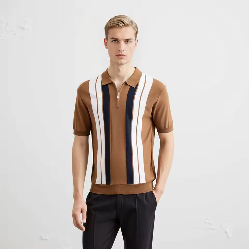 Kyn Loom Striped Polo Shirt