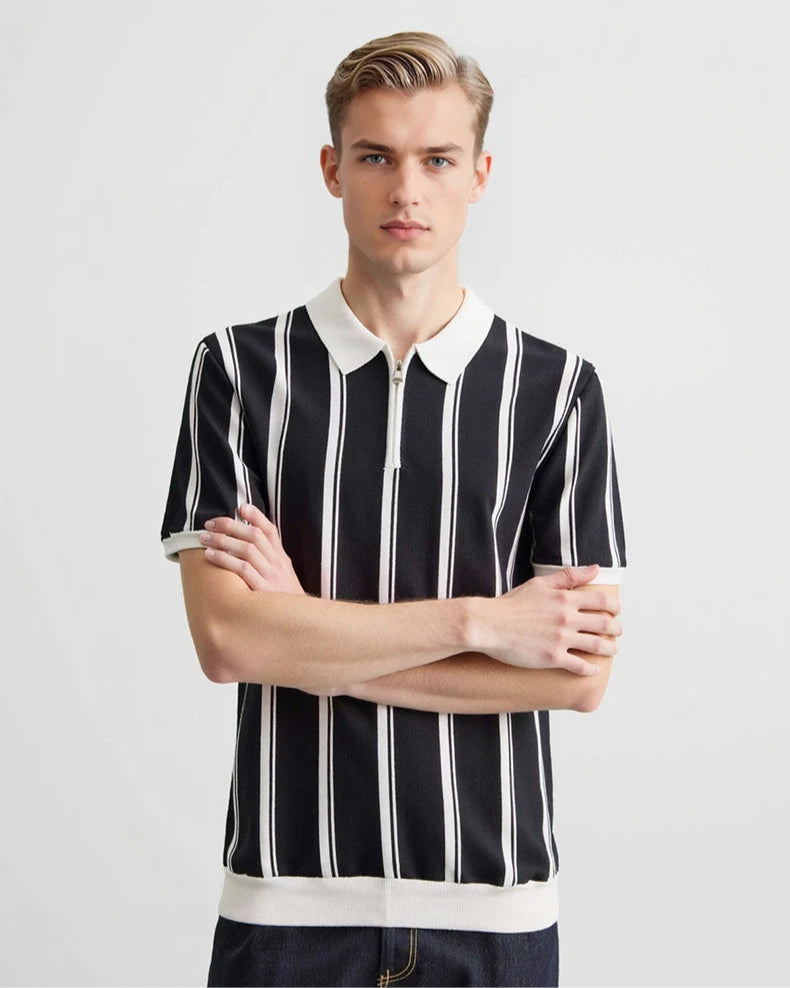 Kyn Loom Striped Polo Shirt