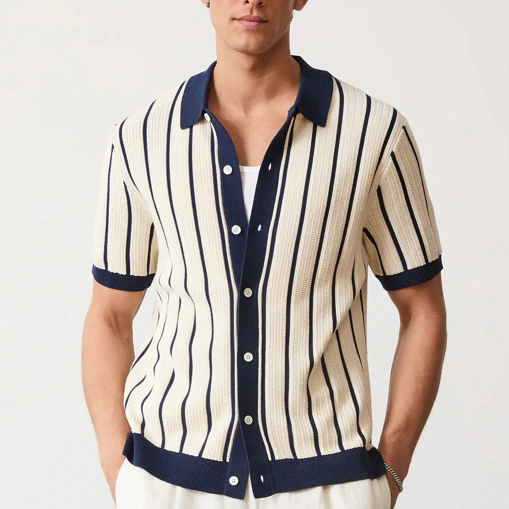 Kyn Loom Patchwork Polo Shirt