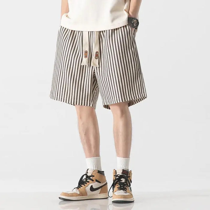 Kyn Loom Men’s Striped High-Waist Shorts
