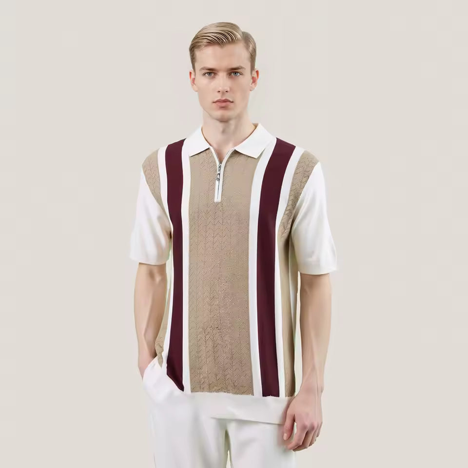 Kyn Loom Striped Polo Shirt