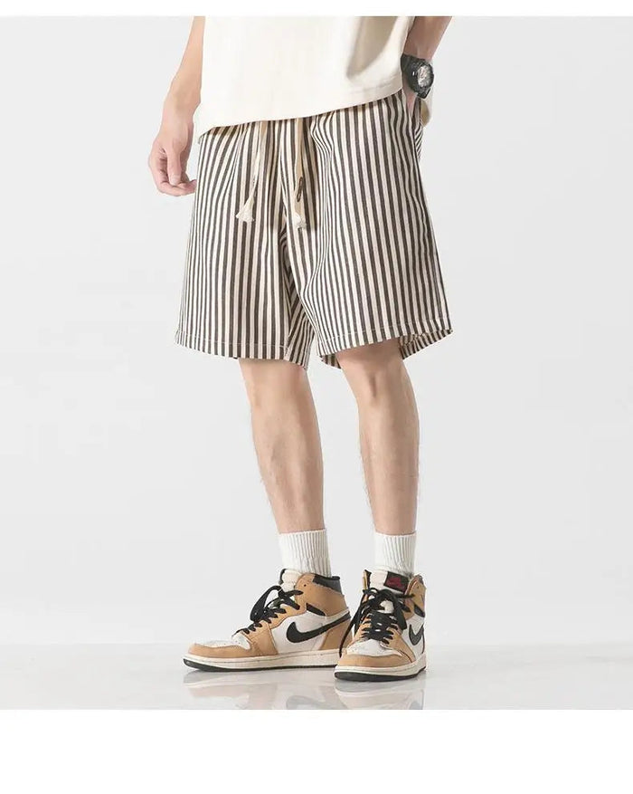 Kyn Loom Men’s Striped High-Waist Shorts