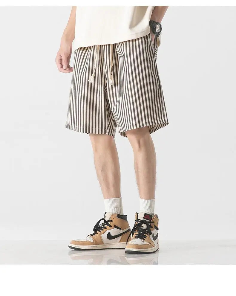 Kyn Loom Men’s Striped High-Waist Shorts