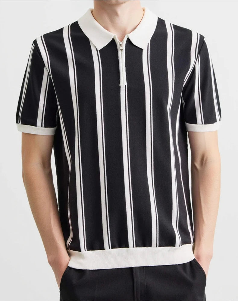 Kyn Loom Striped Polo Shirt