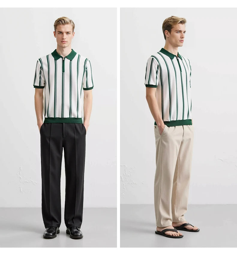 Kyn Loom Striped Polo Shirt