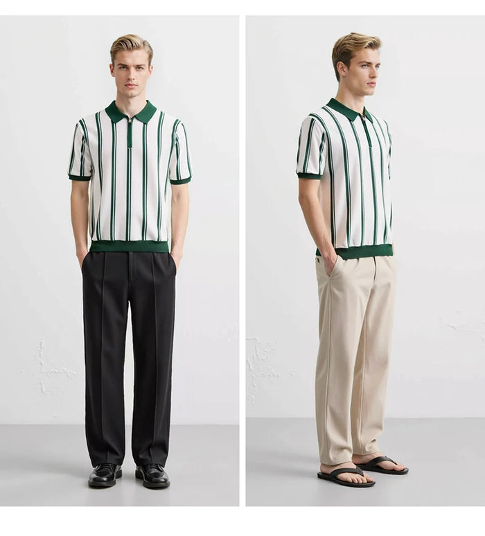 Kyn Loom Striped Polo Shirt