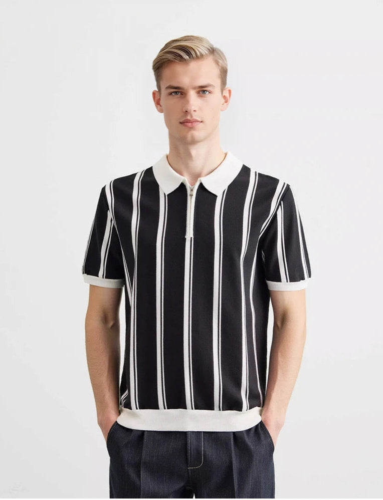 Kyn Loom Striped Polo Shirt