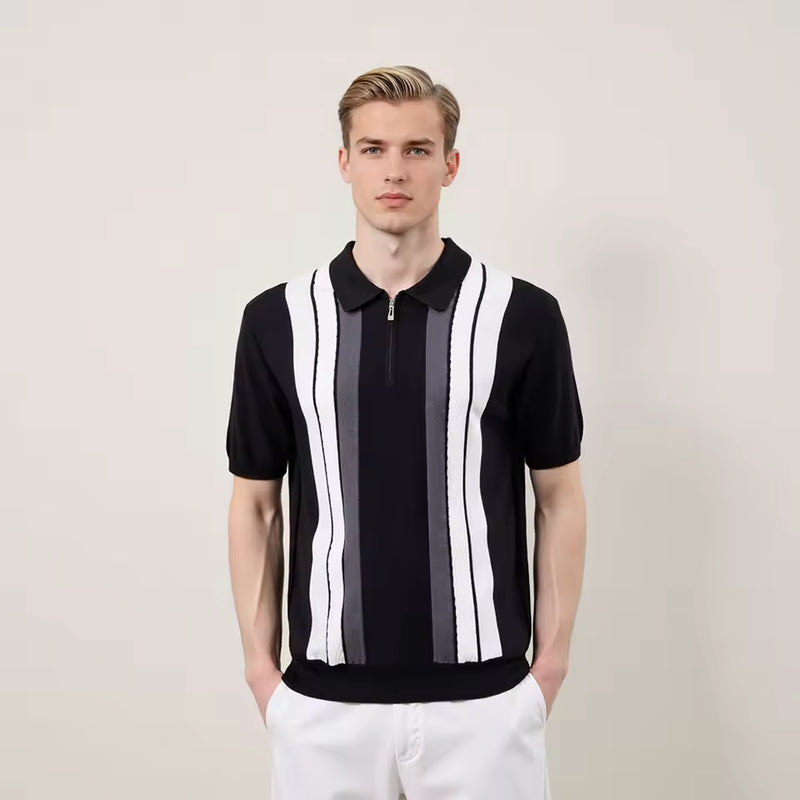 Kyn Loom Striped Polo Shirt