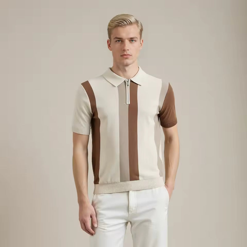 Kyn Loom Striped Polo Shirt