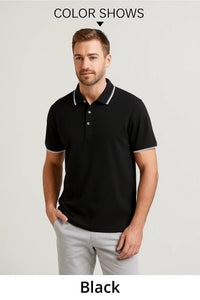 Kyn Loom Contrast Polo Shirt